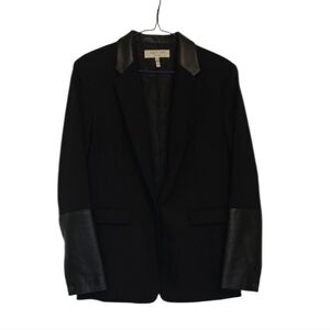 Rag & Bone New York Leather Trim Black Timeless Blazer